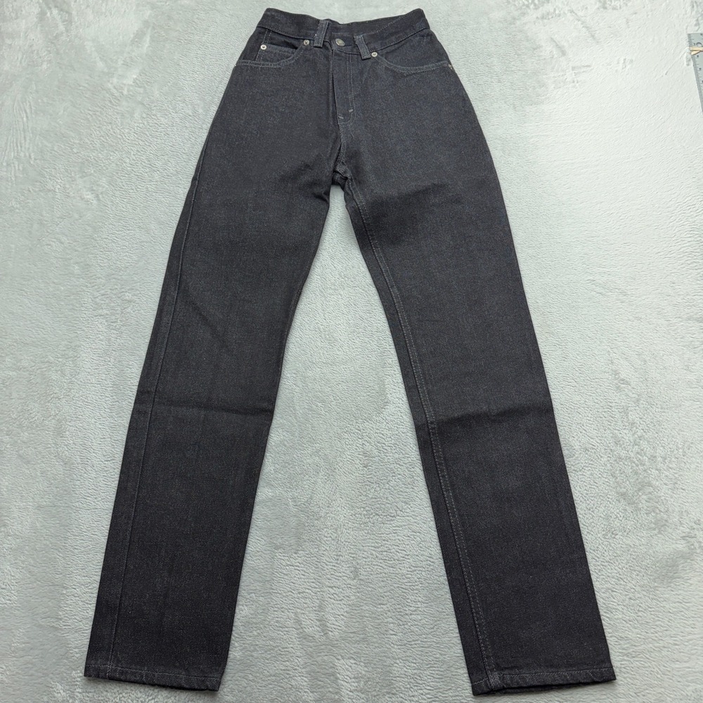 VTG 80s Levis 26508-113 Jeans Womens 5 High Rise Straight Black Made in USA